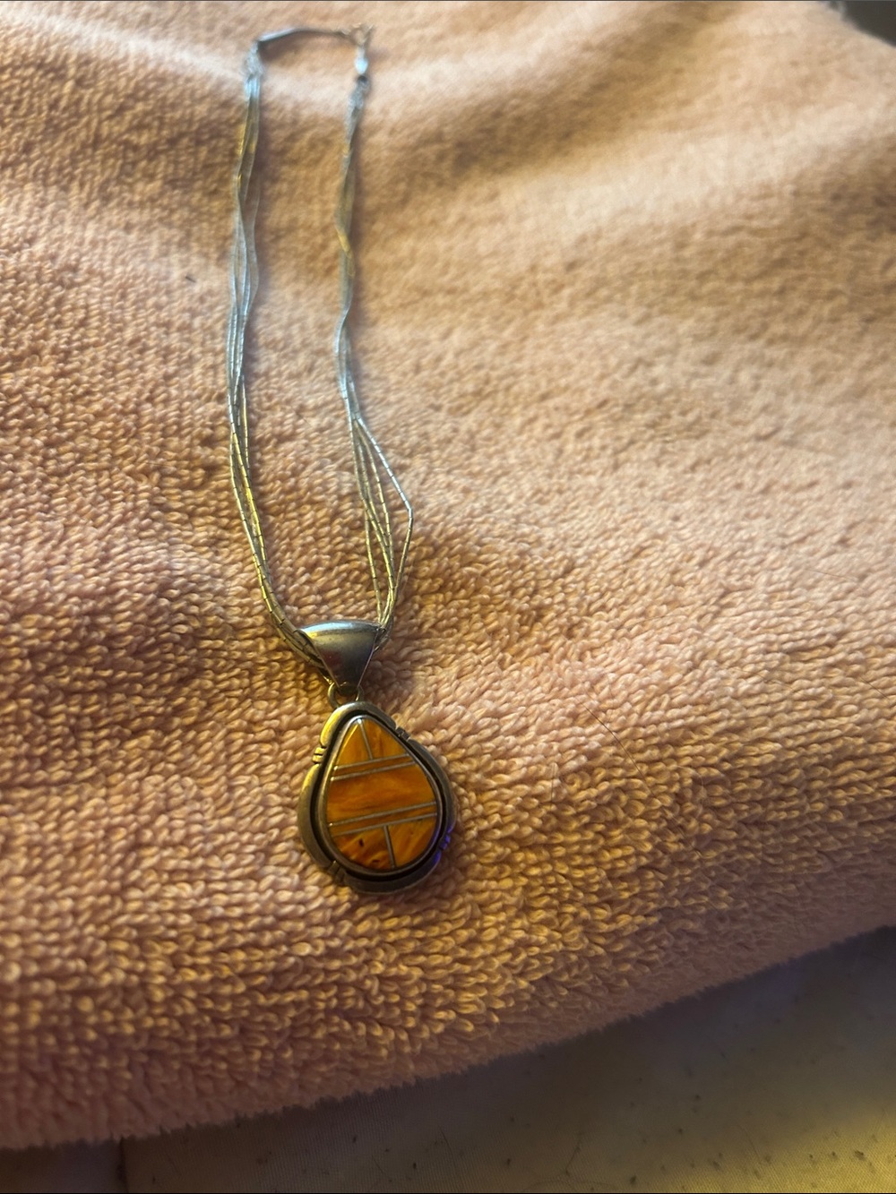 Sterling and oyster shell necklace